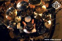 Lars' studio drumkit from above